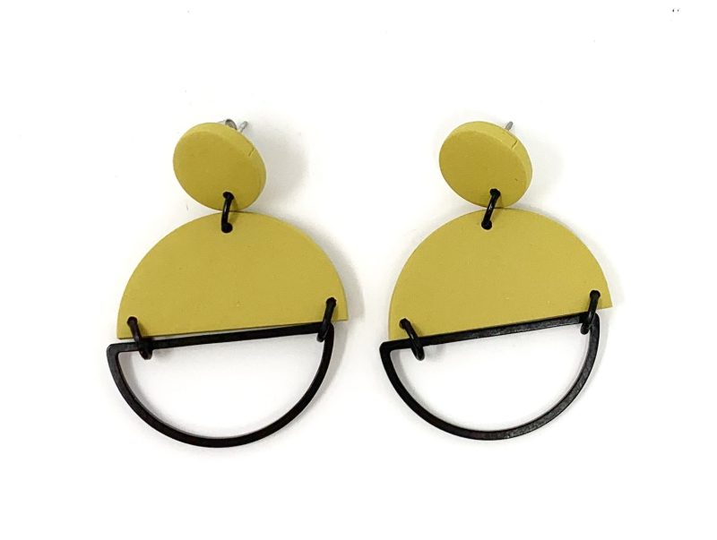 Maya Earrings Chartreuse Mustard