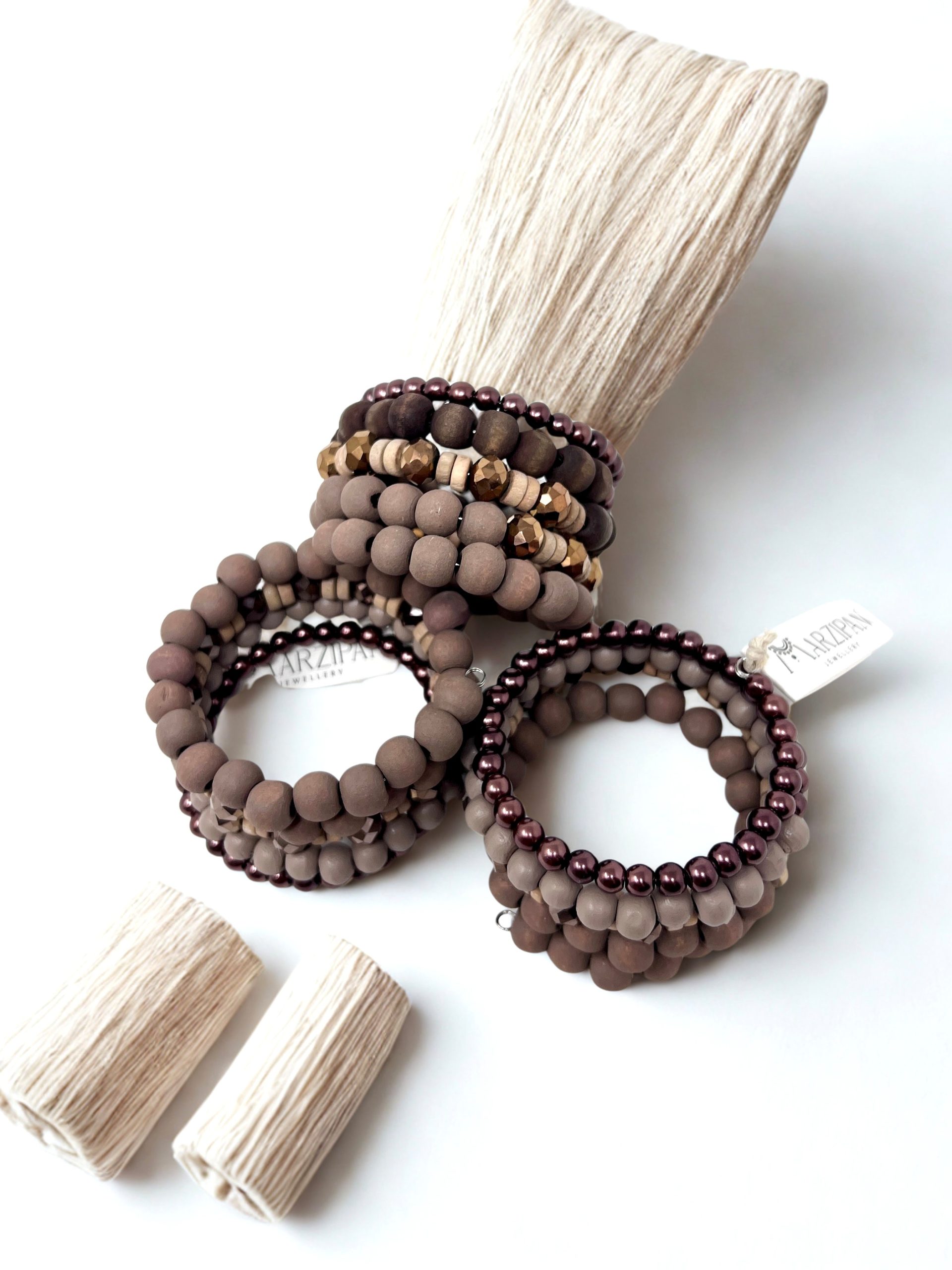 Chestnut Mist coil bracelet by Marzipan